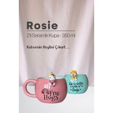 Rosie Unicorn ve Köpek Seramik Kupa 350 ml