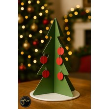 Minimalist Yılbaşı Çam Ağacı Dekoru – Modern Masaüstü ve Ev Süsleme Aksesuarı