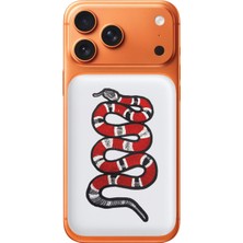 Senada iPhone 11 12 13 14 15 16 17 Pro Max Plus 4000 Mah Magsafe Powerbank Kablosuz Şarj Yılan Işleme