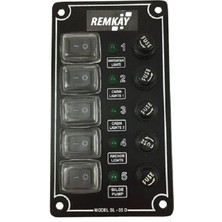 erolmarin Tekne Sigorta Paneli, Karavan Sigorta Paneli, Switch Panel, 5'li, 80X145MM