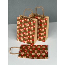 Orbak Kağıtçılık Yılbaşı Konseptli Kraft Kağıt Çanta 18X8X24 cm – 3’lü Paket | Hediye Poşeti & Hediye Paketi
