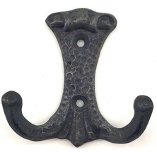 Skygo Antika Tarz Dekoratif Pirinç Anıt Çiftli Vestiyer Askı - 85X72 Mm, Oksit