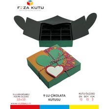 Özbience Kalpli Çikolata Kutusu Hediye Kutusu 14 Şubat Pasta Kutusu 10'lu Set