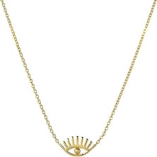 Zeya Kuyumculuk 14 Ayar Altın Kirpikli Göz Kolye