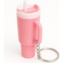 Middles&niddles Collection Pembe Termos Bardak Anahtarlık – Mini Kupa Şeklinde Sevimli Anahtarlık, Çanta ve Anahtar