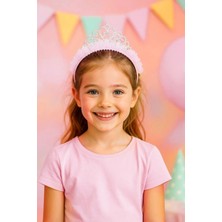 Vitrinmixmini Taşlı ve Taraklı Açık Lila Renkli  Kız Çocuk Prenses Taç- Kutulu