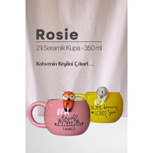 Rosie Tilki ve Tavşan Figürlü Seramik Kupa 350 ml