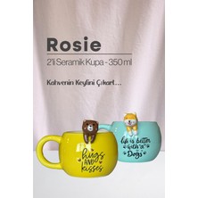 Rosie Ayı ve Köpek Figürlü Seramik Kupa 350 ml