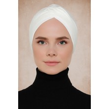 Abarta Kadın Tesettür Önü Çift Çapraz Likralı Bağcıksız Geçme Bone Standart 1 Adet