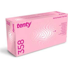 Tenty Nitril Pudrasız Muayene Eldiveni Pembe Xs S Lm L Beden