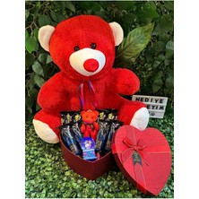 Özbience Sevgililer Günü Ayıcık ve Çikolata Hediye Kutusu, Kar Küreli, Özel Tasarım