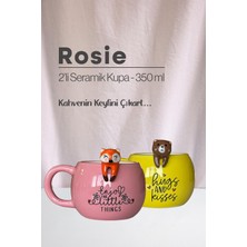 Rosie Tilki ve Ayı Figürlü Seramik Kupa 350 ml