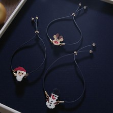 Bengü Accessories Yılbaşı Temalı Üçlü Bileklik Seti – Noel Baba, Geyik ve Kardan Adam