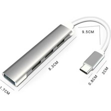 Krl 4 Port USB 3.1 Hub Çevirici Çoğaltıcı Type C Çoklayıcı