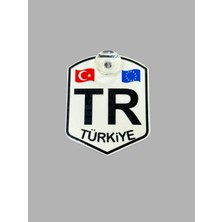 Etiketçilere Özel Türkiye (Tr) Harfi Cam Süsü Pleksi Vantuzlu Arma