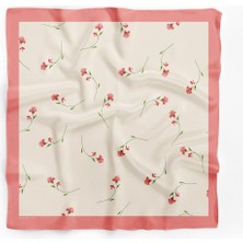 Moda Butik G27 Kadın Çiçek Desenli Bandana Pudra DG0105-22 Snz