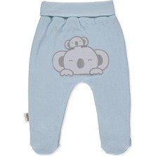Bebetto Organik Süprem Double Patikli Pantolon (Organıc Stars And Koalas) Mavi