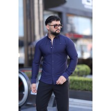 L-KOM Slim Fit Uzun Kollu Klasik Yaka Düğmeli Gömlek - Şık & Günlük Kombin