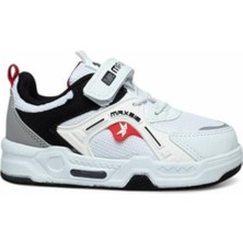 Ulusoy Maxsis Patik 514 Çocuk Günlük Ayakkabı YI05A514 Anorak Beyaz Siyah Kırmızı