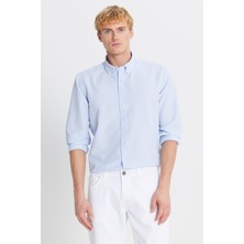 Altınyıldız Classics Tailored Slim Fit Dar Kesim Düğmeli Yaka Gofre Desenli Gömlek