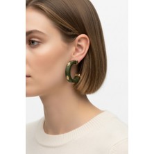 Alya's Aksesuar Şık Kemik Halka Küpe