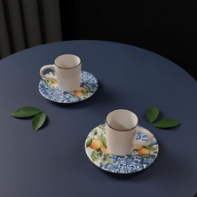 Güral Porselen Camelia Lemon 2 Kişilik Kahve Takımı 55742