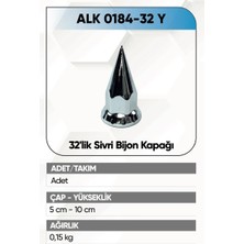  alkotek bijon kapağı nikelaj 32 sivri model