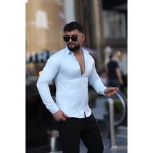 L-KOM Slim Fit Uzun Kollu Kolay Ütülenebilir Gömlek