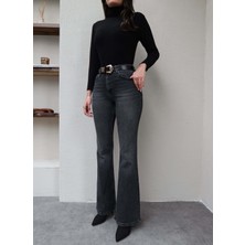 Esra Helvacı Antrasit Ispanyol Paça Jean