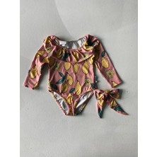 RG Brand UV Korumalı Çocuk Mayo - Fırfırlı Uzun Kollu Tokalı Güneş Korumalı Çocuk Mayo_RG1597