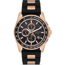 Jg. Polo Club Siyah Silikon Kordon Erkek Kol Saati LS04269S.5