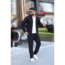 L-KOM Çizgili Slim Fit 2li Takım (Gömlek & Pantolon) - Pamuklu Rahat Takım Elbise
