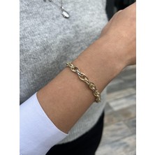 Tep's Jewellery Hallow Iç Içe Geçmeli Gümüş Zincir Bileklik