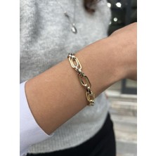 Tep's Jewellery Hallow Gümüş Uzun Zincirli Bileklik