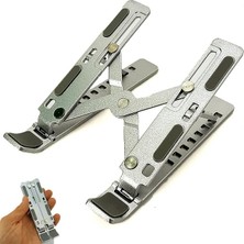 Yenibağ Mini Metal Stand Katlanabilir Çantada Taşınabilir Folding Alüminyum 8 Kademeli Telefon ve Tablet Standı 13 cm Mini Dizayn | RT008 Silver