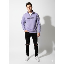 Ribana Classic Unisex Regular Fit Fermuarlı Yumuşak Dokulu Üç Iplik Uzun Kollu Sweatshirt