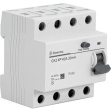 Deerco 300 Ma 4 Kutuplu 40 Amper Mekanik Kaçak Akım Koruma Rölesi (Ağır Hizmet)
