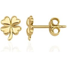 Zeya Kuyumculuk 14 Ayar Altın Yonca Küpe