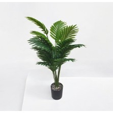 Skygo Yapay Ağaç Salon Bitkisi Areka Palmiye Krem Saksıda 80CM 18 Yaprak Plastik