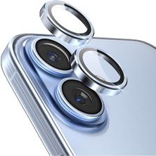 Fibaks iPhone 17 Kılıf Premium Ar+ Af Pürüzsüz Çerçeveli Tam Koruma Sis Mavisi Kamera Lens Koruyucu