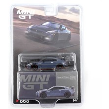 Mini GT 1/64 Ölçekli Nissan GT-R Nismo 2024 Stealth Gray Metal Gövde Detaylı Tasarım