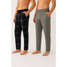 Koza İç Giyim Erkek Pamuklu  2'li Tek Alt Pijama