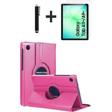 TekNetStore Samsung Galaxy Tab A11 Plus 2025 Kılıf Ekran Koruyucu Kalem Seti 360 Dönebilen Kapak Ön Arka Koruma