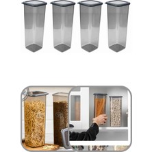 Eynel 2000 ml Şeffaf Kare Saklama Kabı Silikon Kapak Hava Geçirmez Kuru Baklagil Kahve Bakliyat Makarna