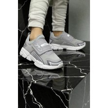 Vanone Çocuk Ortopedik Cırtlı Esnek Hafif Nefes Alabilen Unisex File Çocuk Sneaker Spor Ayakkabı