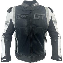 Forte Gt Titan Motosiklet Montu Beyaz – Ce Onaylı Koruma, Nefes Alabilir, 3 Mevsim Sürüş Montu