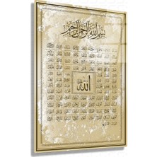 Sevgili Cam Sevgilicam Esmaül Hüsna Allah'ın Isimleri ve Sıfatları Dini Islami Cam Tablo