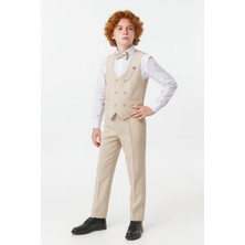 Ahengim Erkek Çocuk Modern Kesim Papyonlu Yelekli 3’ Lü Set Takım Elbise AK5350