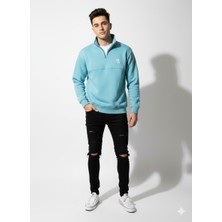 Ribana Classic Unisex Regular Fit Fermuarlı Yumuşak Dokulu Üç Iplik Uzun Kollu Sweatshirt