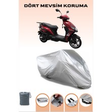 Breen Gri Arora Zr.4 Uyumlu Scooter Brandası Elektrikli Motosiklet Brandası, Toz ve Su Koruması